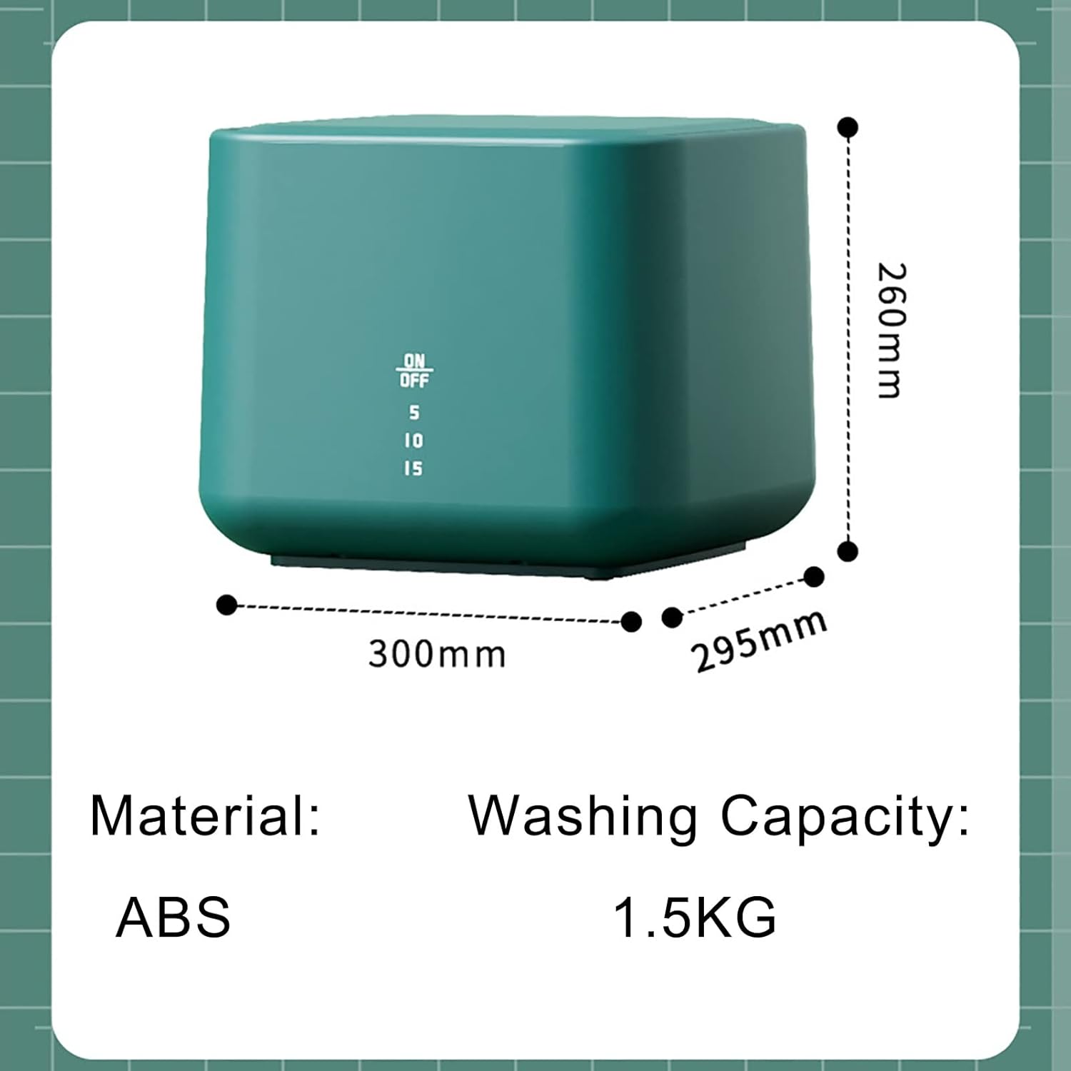 Portable Washing Machine, Mini Washing Machine for Clothes, Small Washer, for Underwear, Socks, Baby Clothes, Towels, Delicate Items (Color : Blue)