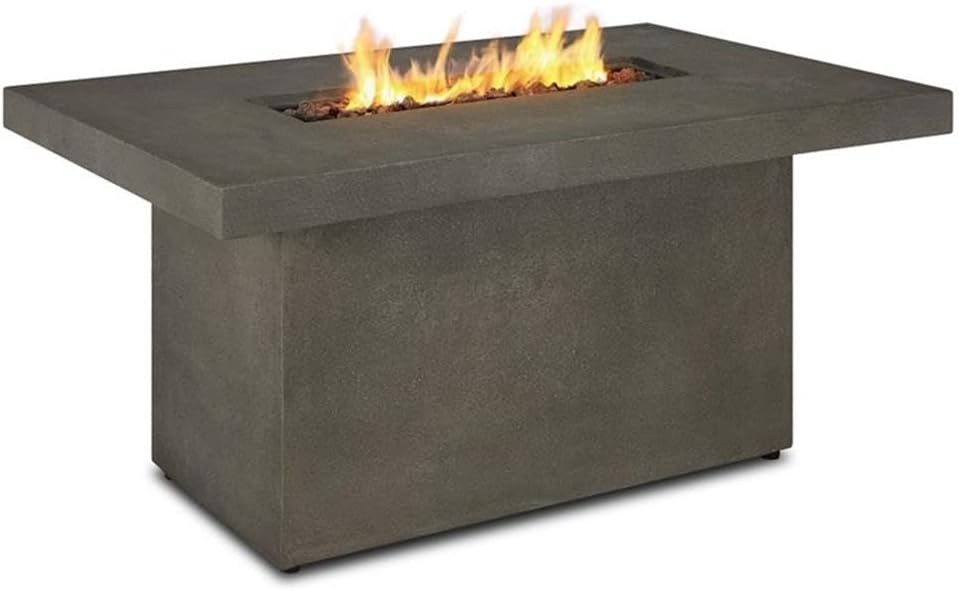 Bowery Hill Contemporary Propane Fire Pit in Glacier Gray