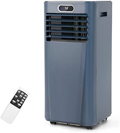 GOFLAME 8000BTU Portable Air Conditioner, 3-IN-1 Air Cooler & Dehumidifier with Remote Control, Sleep Mode, 2 Speeds and 24H Timer, Air Cooling Fan for Home & Office, Blue
