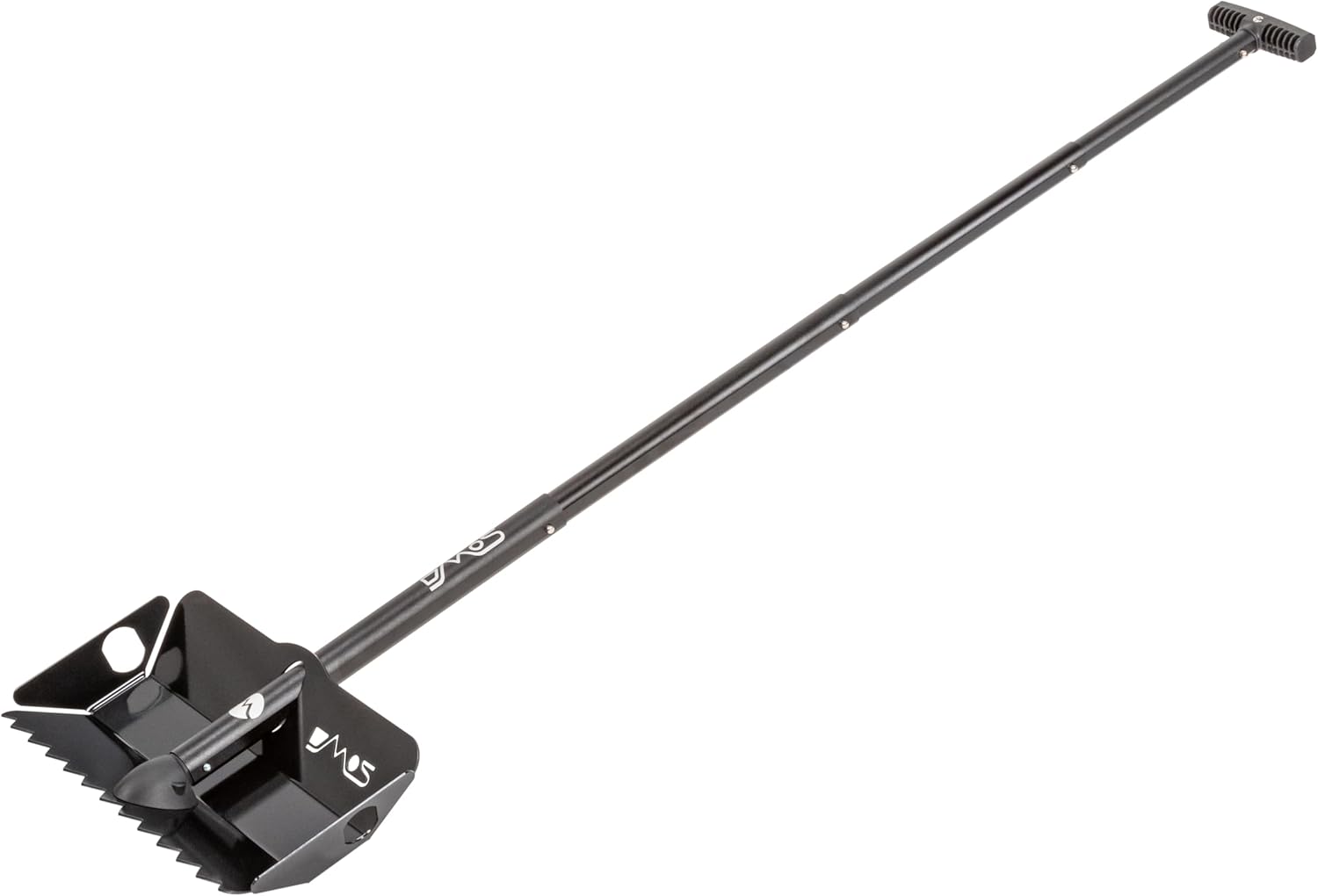 DMOS Stealth Shovel - Lightweight, Heavy-Duty Aluminum Sand & Snow Shovel with Extendable & Collapsible Handle for Camping, Overlanding, Survival, & Off-Road Use - Blackout - Regular