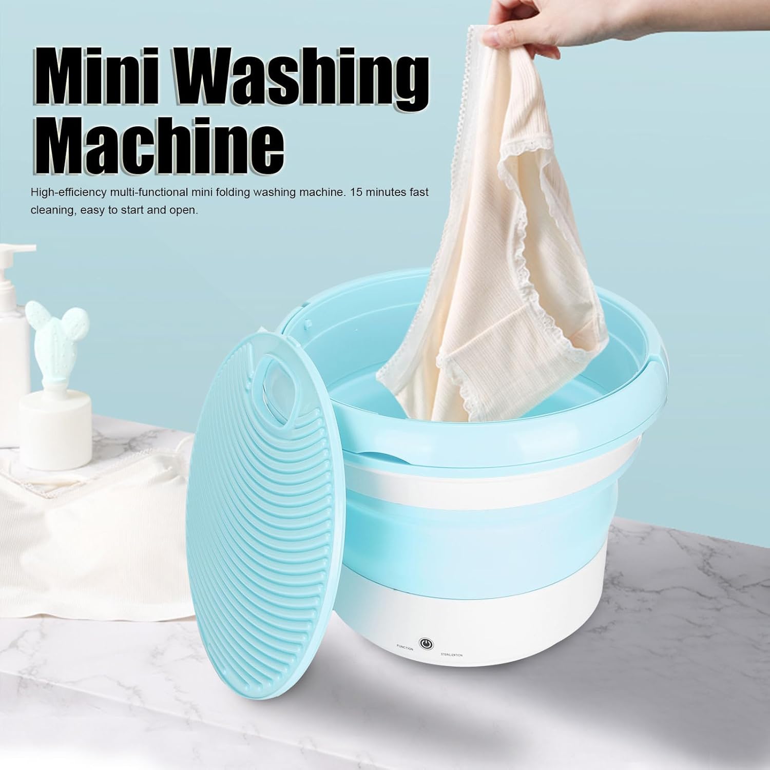 Portable Mini Washing Machine, 7L Mini Green Laundry Washer for Home Dormitories Apartments