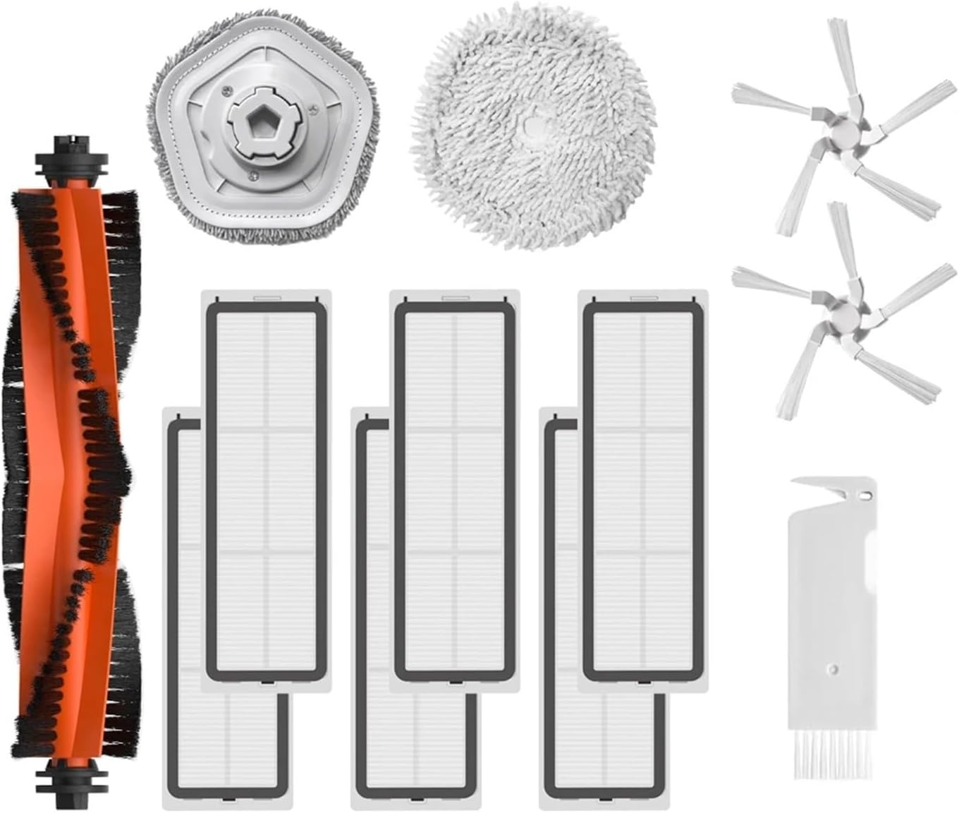EtliN Compatible with Xiaomi Dreame Bot W10 Robot Vacuum Cleaner Pads Mop Rags Washable Hepa Filter Main Side Brush Spare Parts Accessories(Color:2)
