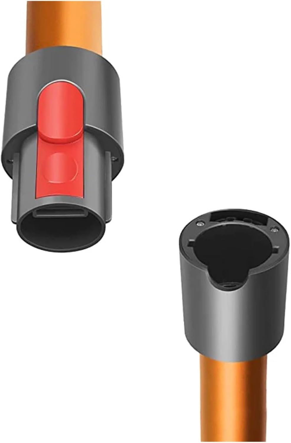 Extension Rod Metal Aluminum Straight Stick Handheld Vacuum Cleaner Straw .Compatible for Dyson. V7 V8 V10 V11 (Color : Orange)