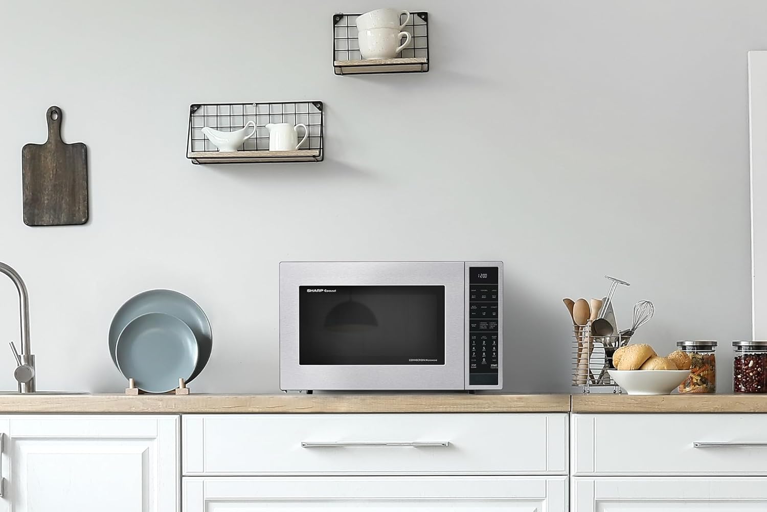 SHARP SMC1585KS Convection Countertop Microwave Oven with Removeable 15.4