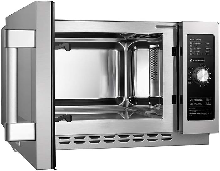Midea Equipment 1034N0A Countertop Commercial Microwave Oven with Dial, 1000W, Stainless Steel, 1.2 CuFt