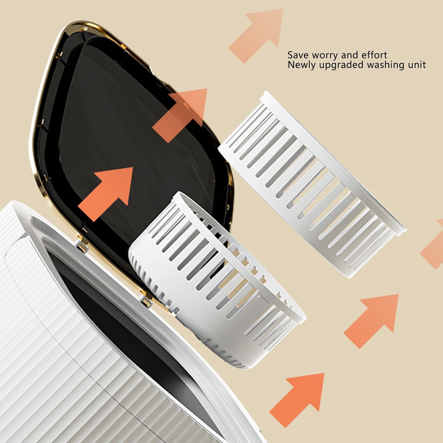 Pssopp Portable Laundry Washing Machine, 11.5L Underwear Baby Clothes Cleaner with Drain Hose for Small Space Dormitory Motorhome Use (US Plug)