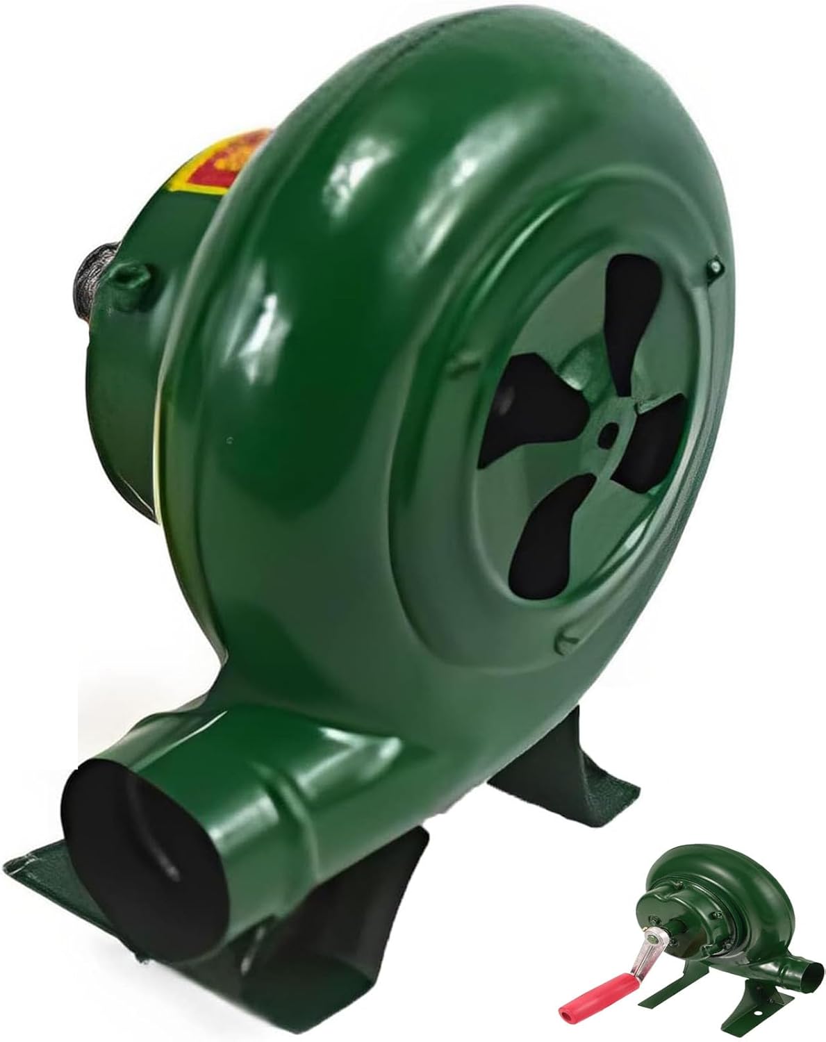 Hand Crank Blacksmith Forge Blower Iron Gear Manual Fan Popcorn Fan Manual BBQ Blower With Metal Fan Blade For Camping/picnic Outdoor Grill Accessories Easy To Carry(Size:350W,Color:One Color)