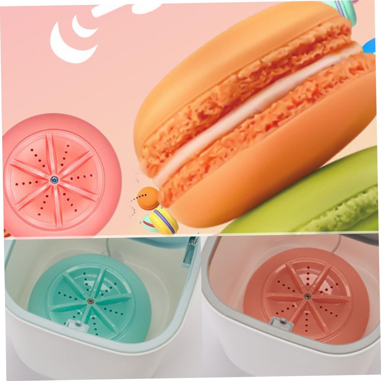 Veemoon Mini Washing Machine Portable Turbine Household Travel Great for Socks Clothes