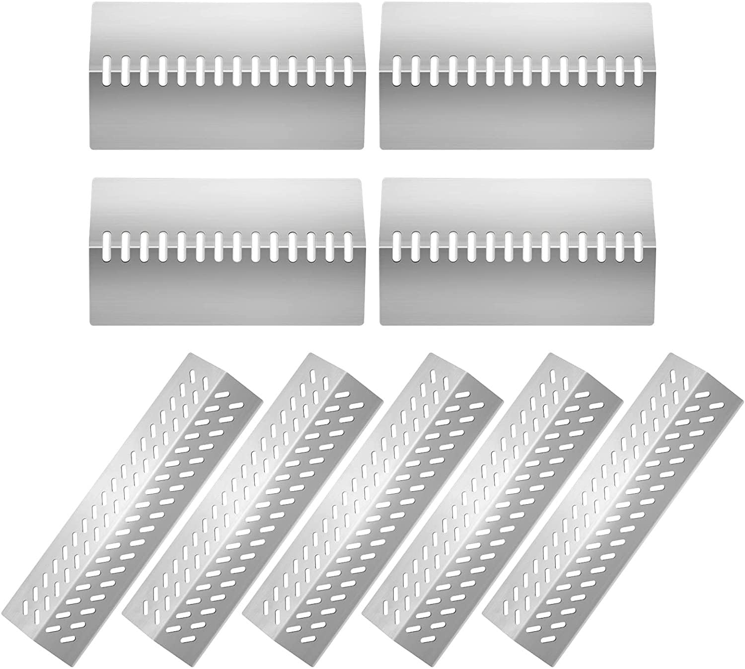 #US Grill Heat Plates and Flame Tamers 9-Pack Stainless Steel for Bull BBQ