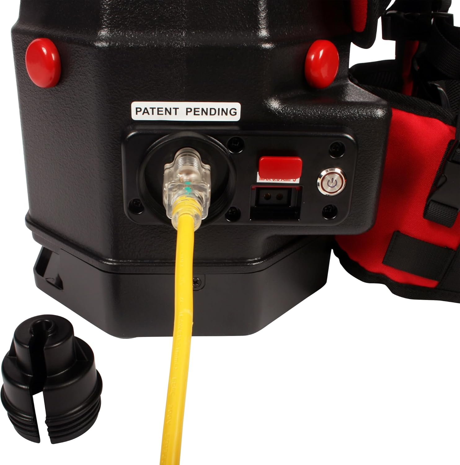 Cen-Tec Systems 99120 HEPA Commercial Backpack Vacuum with Electric Power Nozzle Attachment Set, 6 Qt, Black