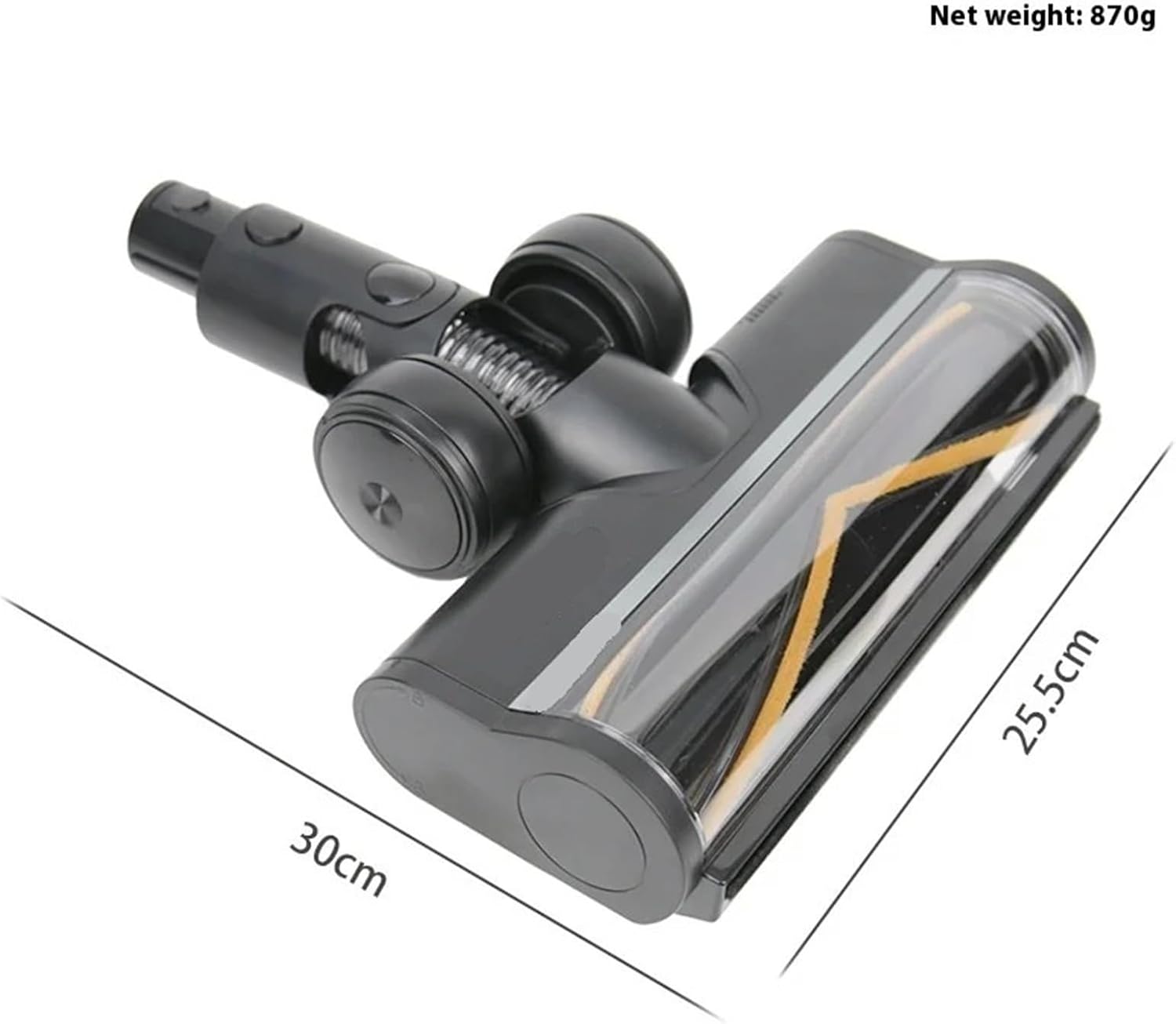 Compatible for Dreame R10 R20 R30 T30 Vacuum Cleaner LED Light Soft Roller Electric Floor Brush(Black(Wide Needle))