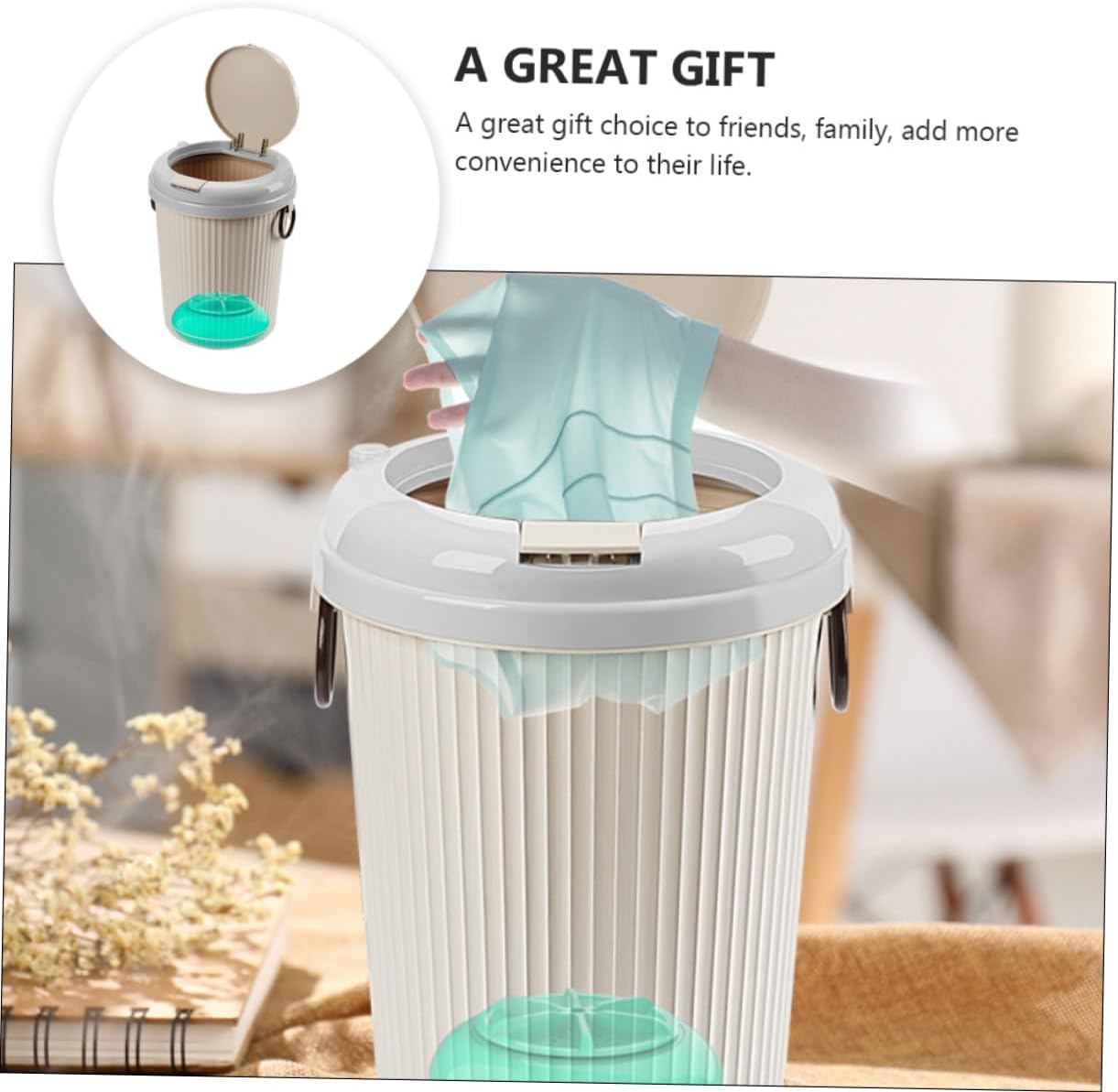 Homoyoyo Mini Laundry Machine Portable Washing Machine Underwear Washer Electric Roller Quick Clean Tool Silent Capacity