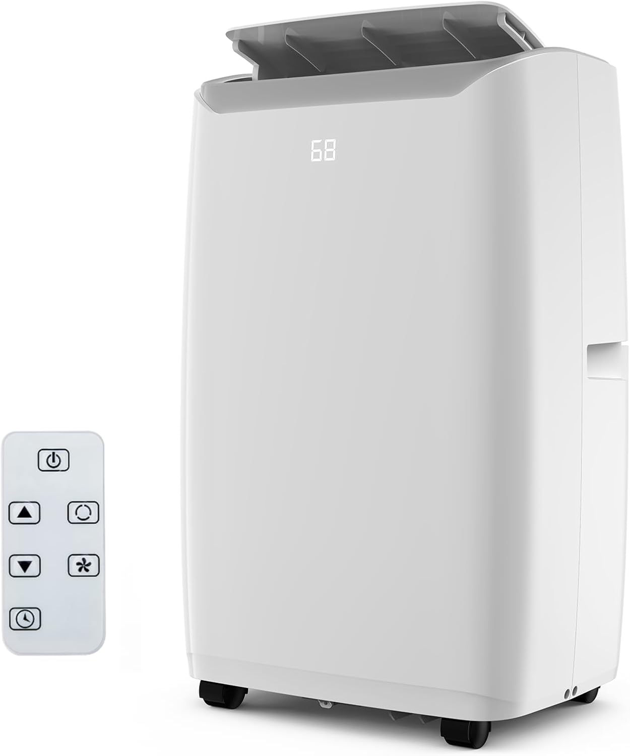 Portable AC Unit for Bedroom, 12000 BTU Air Conditioner for Rooms up to 550 Sq.Ft, 3-in-1 Energy Efficient AC Unit for Room with Fan, Dehumidifier 24H Timer & Remote Control, White