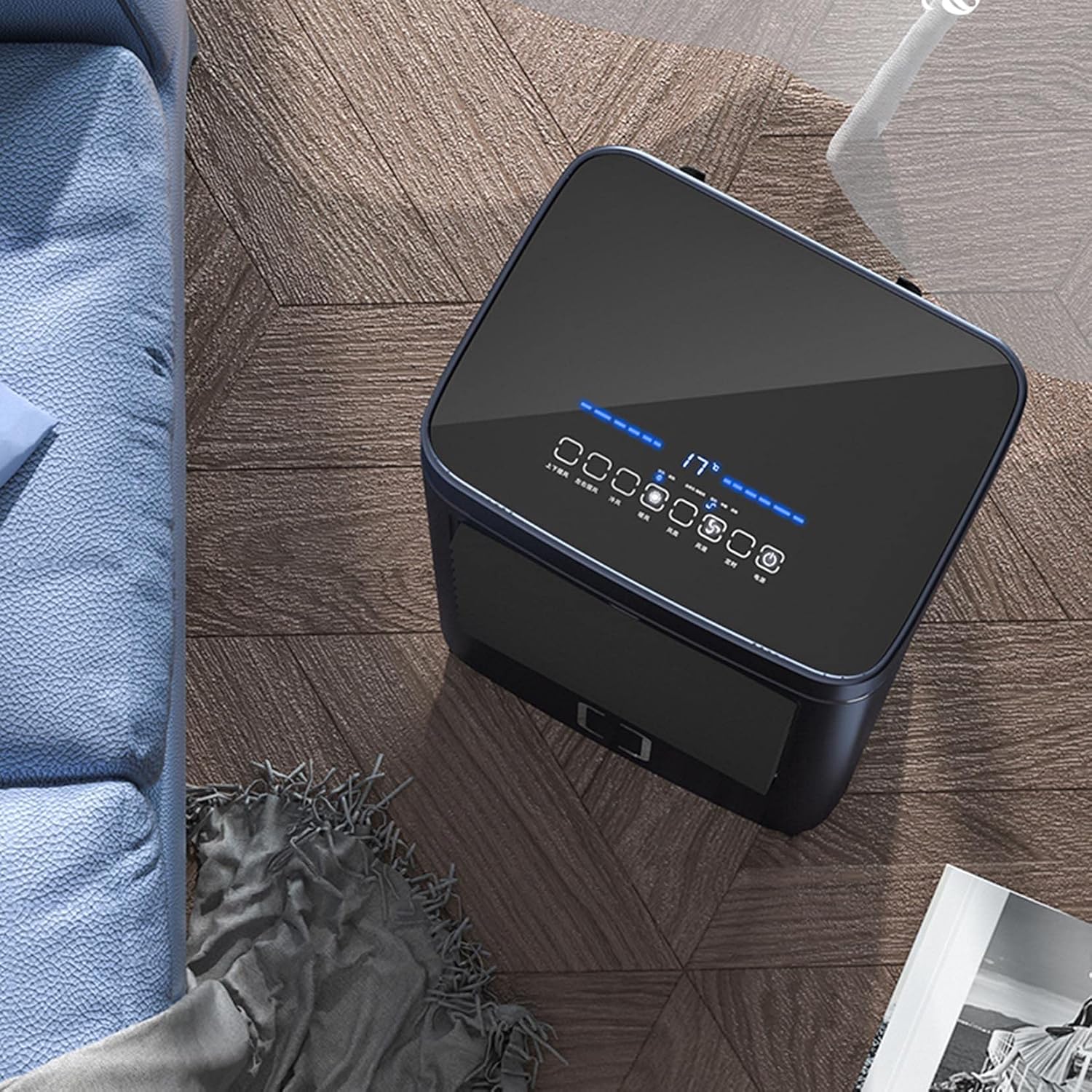 Portable Mobile Air Conditioner Air Cooler Fan for Home with Remote Control & LCD Display - Timer Function,3 Speeds,3 Wind Settings & Oscillation-Pink A