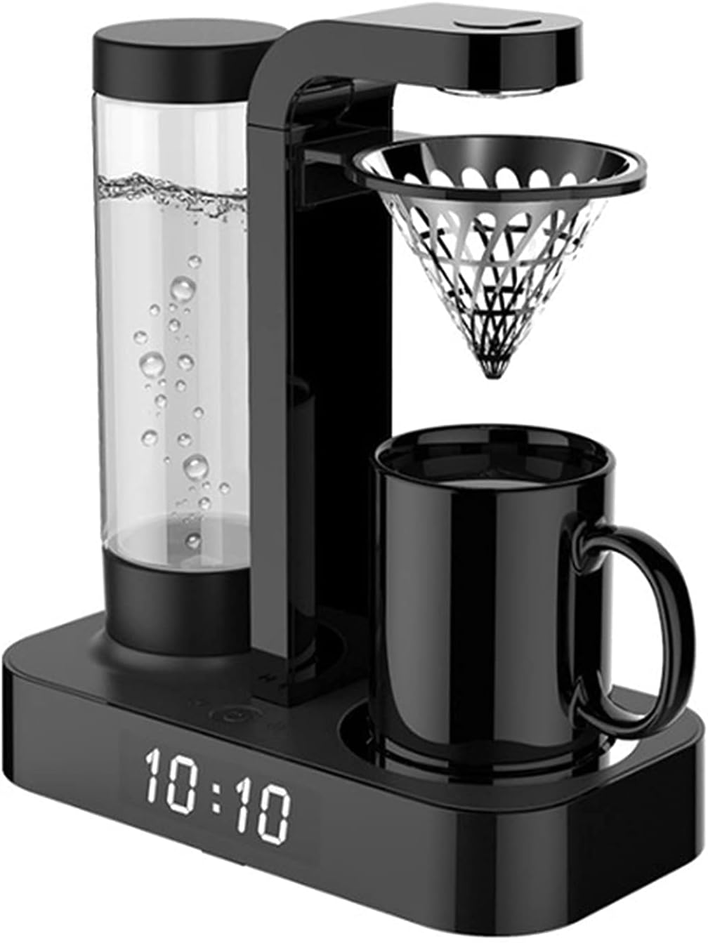 0.5L Drip Coffee Machine with Electric Clock, Manual American Coffee and Tea Brewing Machine for Small Kitchen Appliances