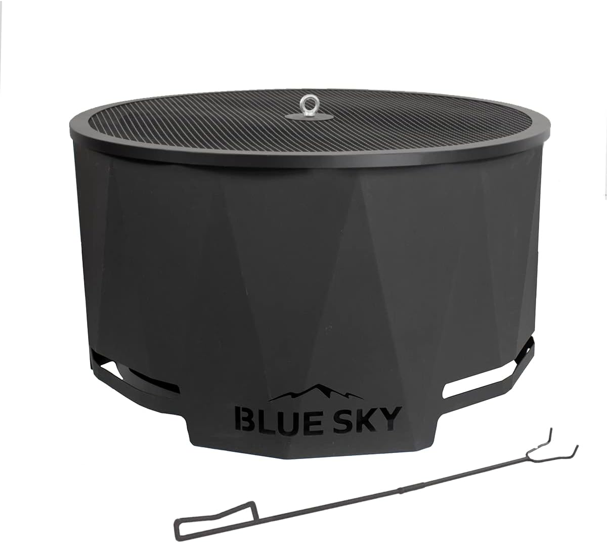 The Mammoth Smokeless Patio Fire Pit with Spark Screen and Screen Lift