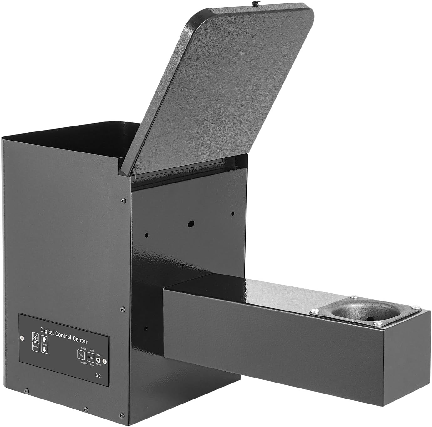 Bepritm 120V Pellet Smoker Hopper Assembly Kit with Digital Temperature Controller, Electric Wood Pellet Grill Replacement Part for BBQ, Smoke, Bake, Roast & Braise (Button Type)