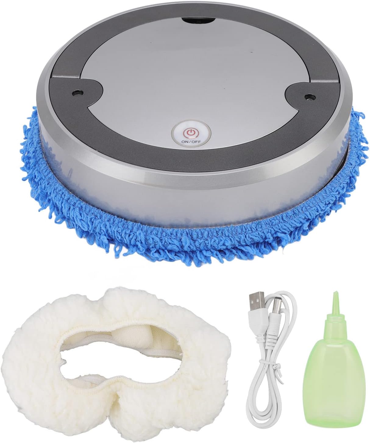 Robot Vacuum Cleaner with Mop, USB Rechargeable Automatic Sweeper Mopping Sweeper Spray Type Wet Intelligent Robot Sweeper for Pet Hair, Low Floor Carpets