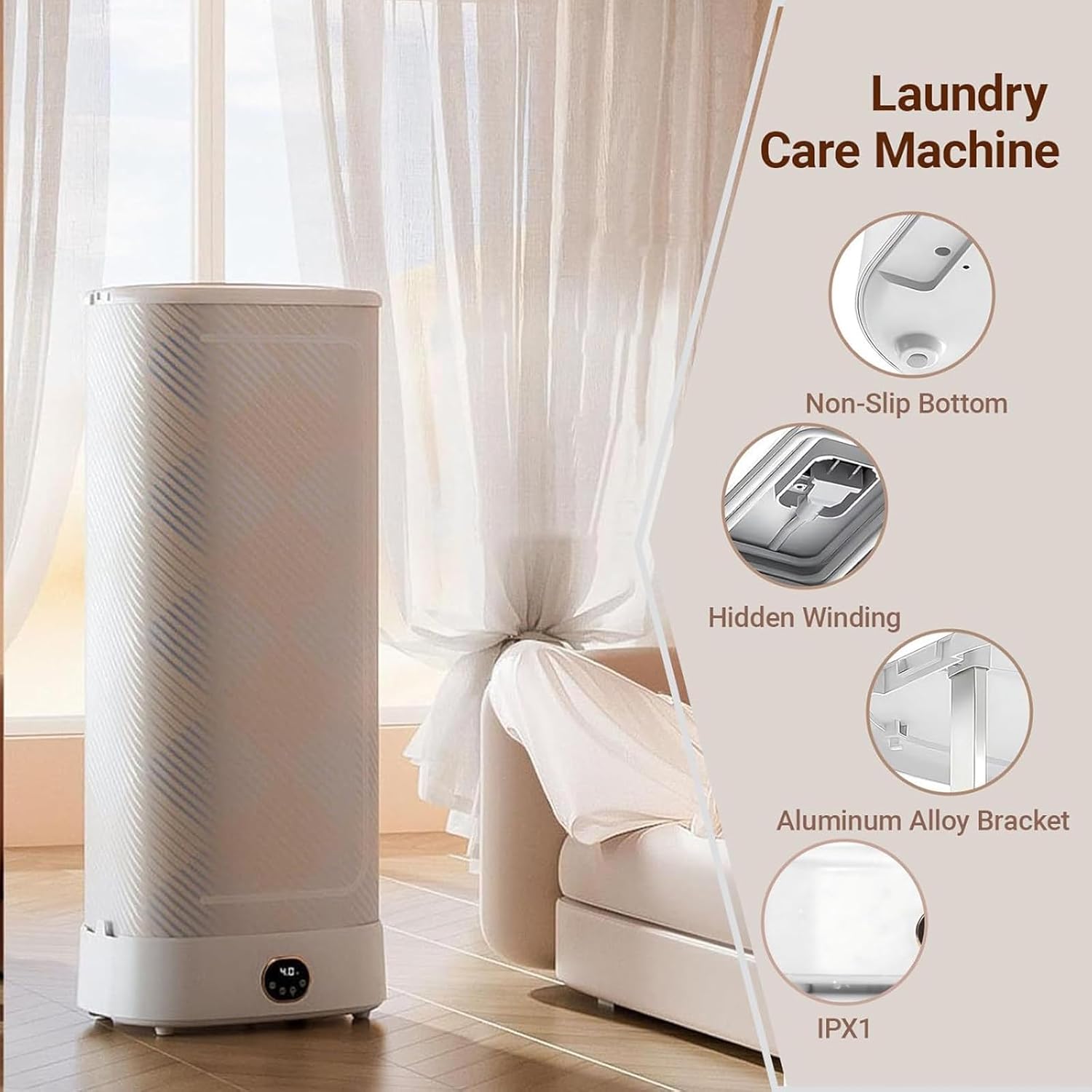 1000W Automatic Ironing and Folding Machine, Automatic Ironing Machine Portable Dryer with Intelligent Timing and Remote Control, for Home, Laundry and Dormitories