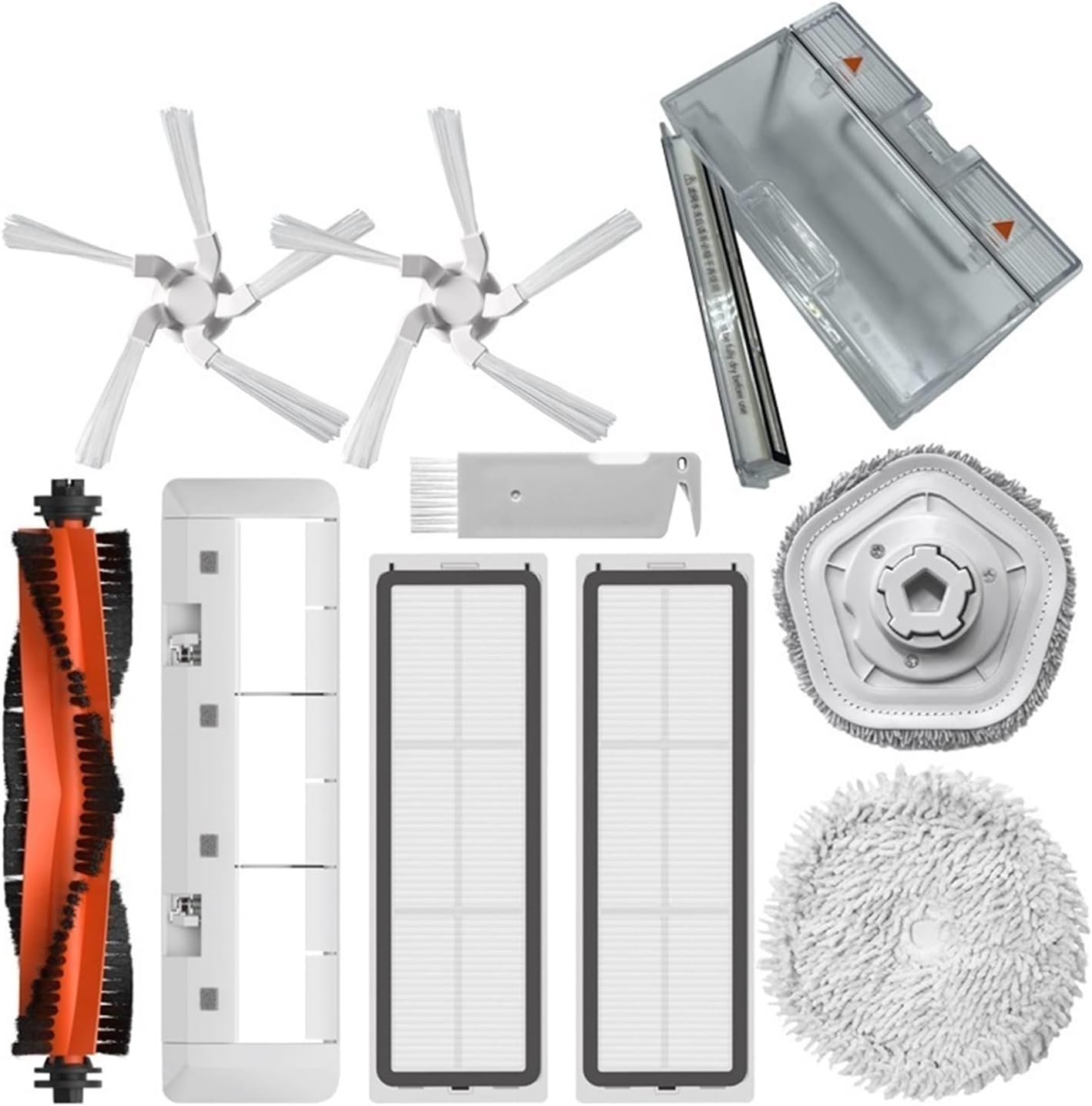 CRNVR Compatible with XiaoMi Dreame Bot W10 Self-Cleaning Robot Vacuum and Mop Main/Side Brush HEPA Filter Mop Pad Dust Box Vacuum Cleaner Parts (Color : Gold)