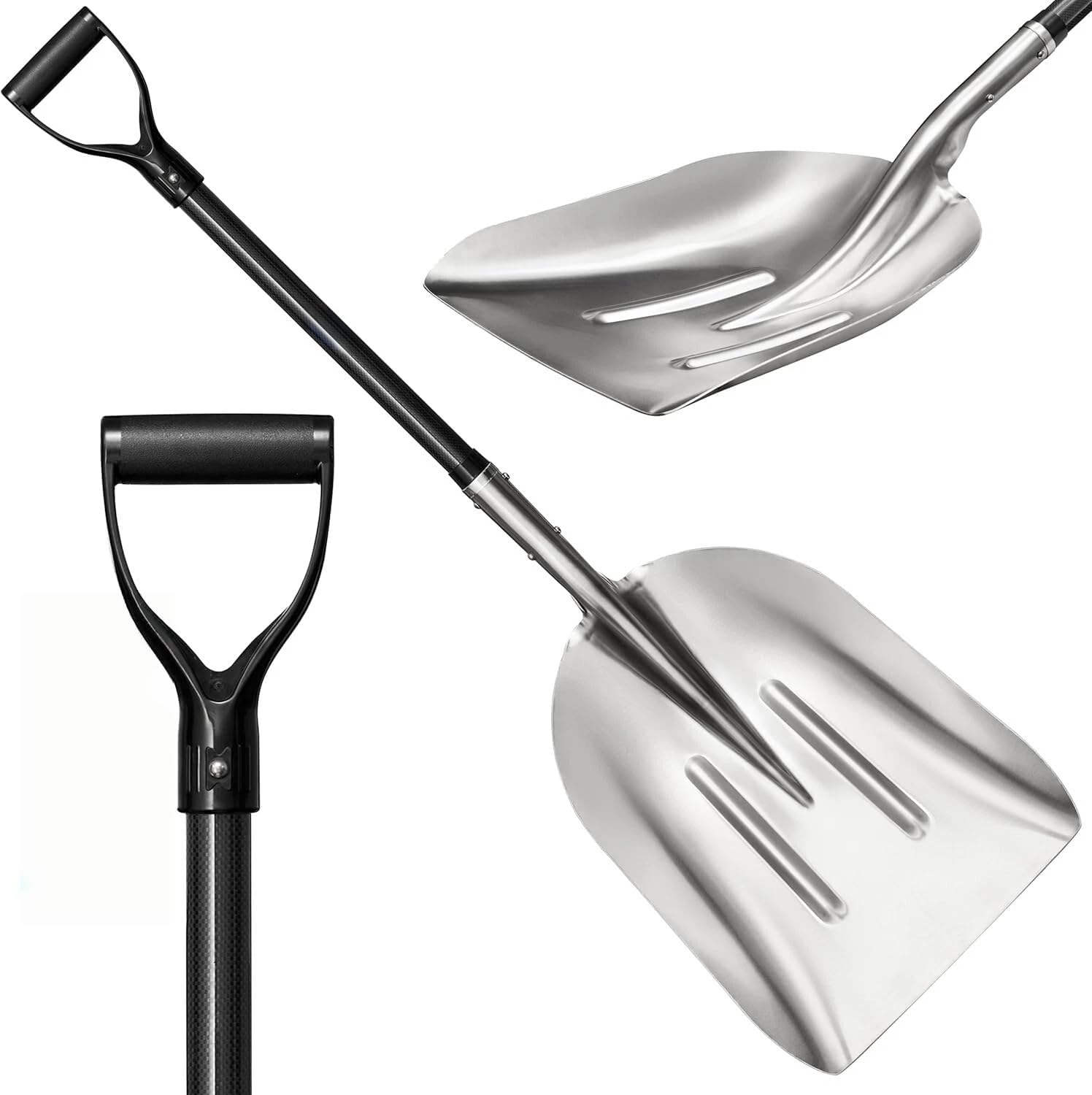 Aluminium Snow Shovel with Light Carbon Handle