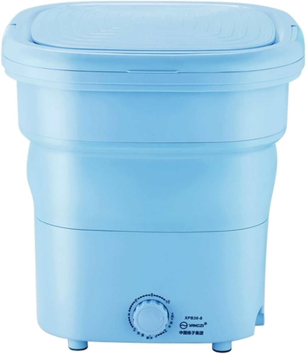 Portable Washer Machine, Foldable Mini Washing Machine, Small Washing Machine with Dryer, Travel Washing Machine, for Baby Clothing, Underwear, Camping, RV Travel(Blue)