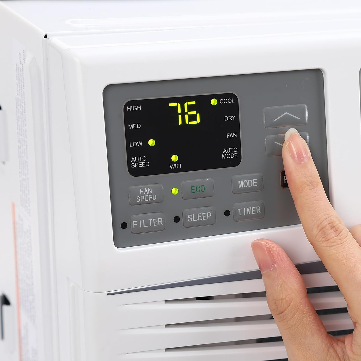 Window Air Conditioner, 10,000 BTU, Cools 450 Sq.ft, 3 Cooling & Fan Speeds, Window AC with Remote/App Control, Energy Saving, 110-115V