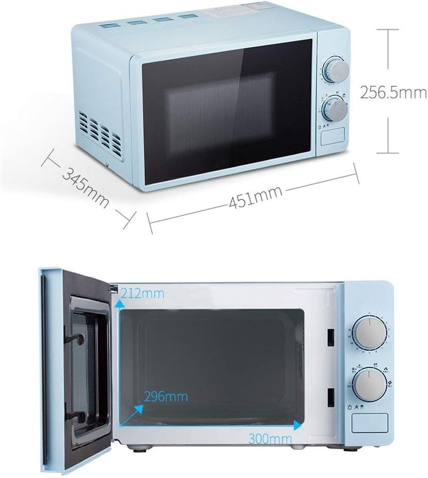 Microwave Oven 20 Litre, 800 Watt, Solo Microwave Oven with Function Defrost, 6 Power Setting, 0-30 Min Timer, One-Touch Express Cook, Easy to Clean, Stylish Design,Blue Useful (Blue)