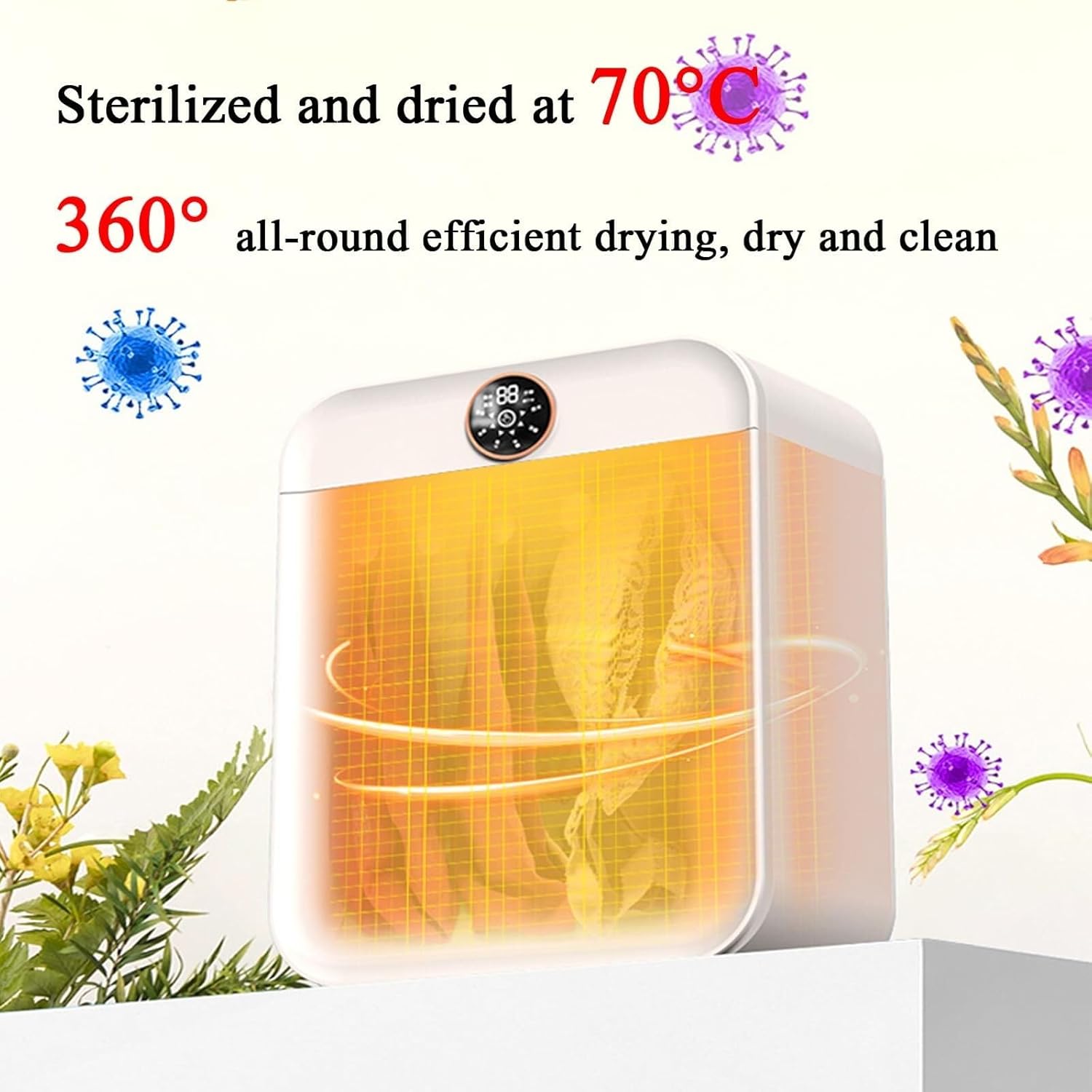 Fully Automatic Mini Dryer, Wall-Mounted Clothes Dryer, Household Clothes Drying Underwear Dryer