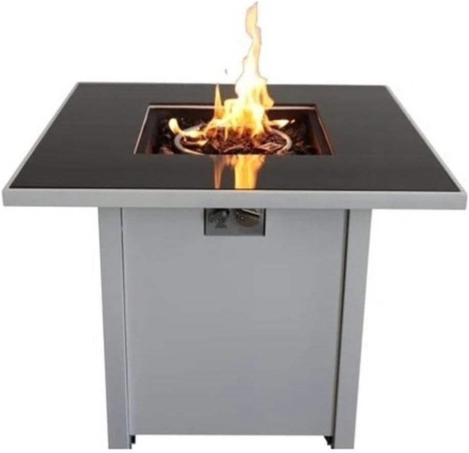 LSI 25'' H x 30'' W Steel Outdoor Fire Pit White