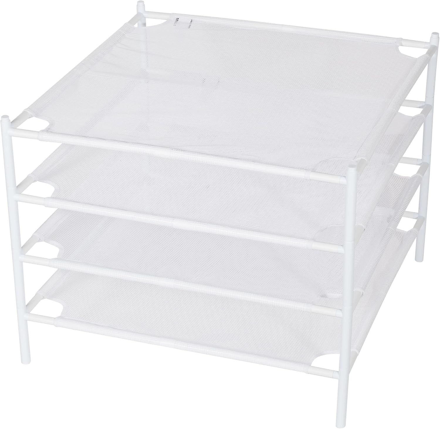 Sweater Drying Rack, 4-Layer Stackable Flat Clothes Drying Rack, Laundry Drying Rack, Mesh Air Dryer, Portable Dry Rack for Indoor & Outdoor