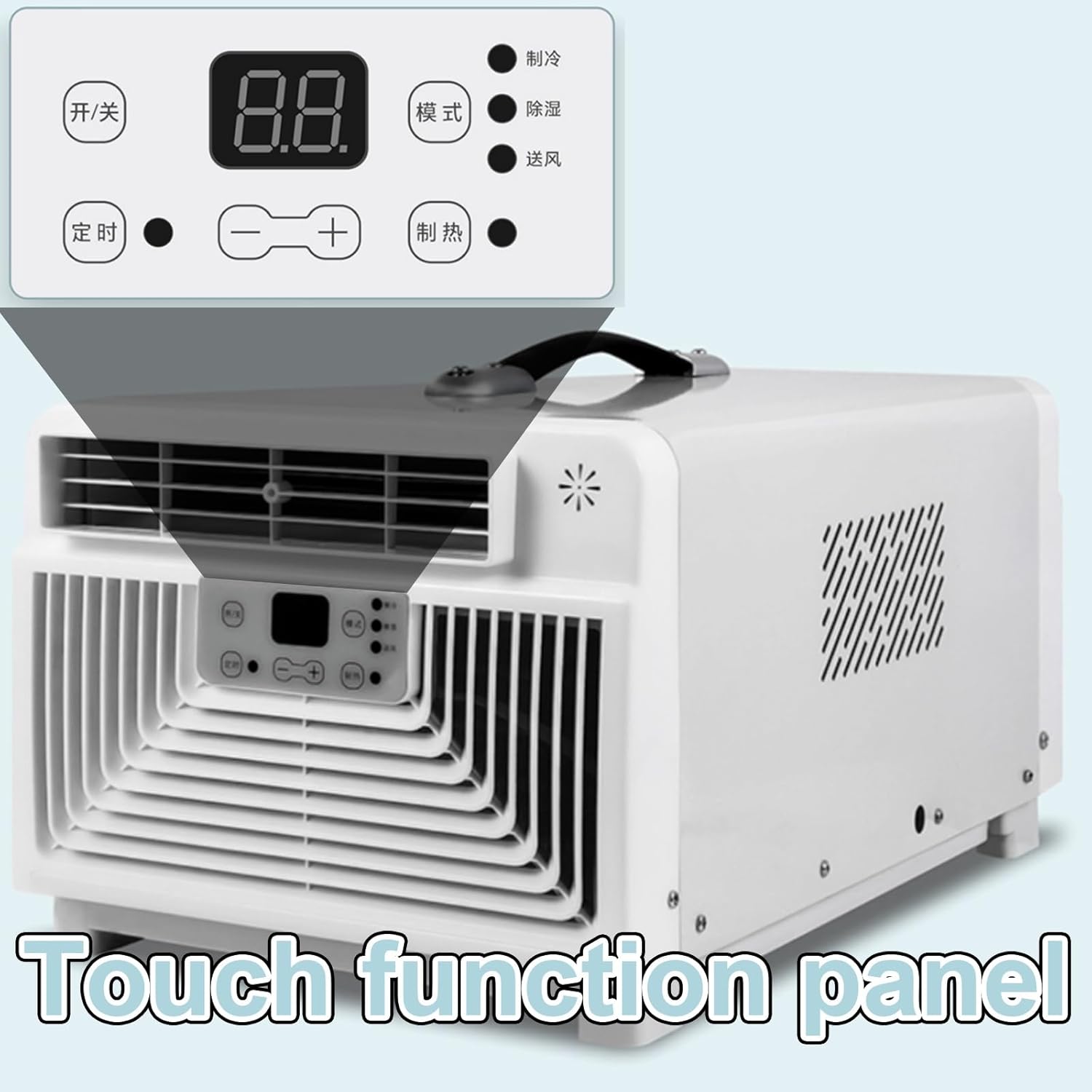 Portable Air Conditioner 3-in-1 AC Unit with Panel Control and Remote Control 1-12H Timer Coverage Area 6 Square Meters Evaporative Air Cooler for Home Office(110v)