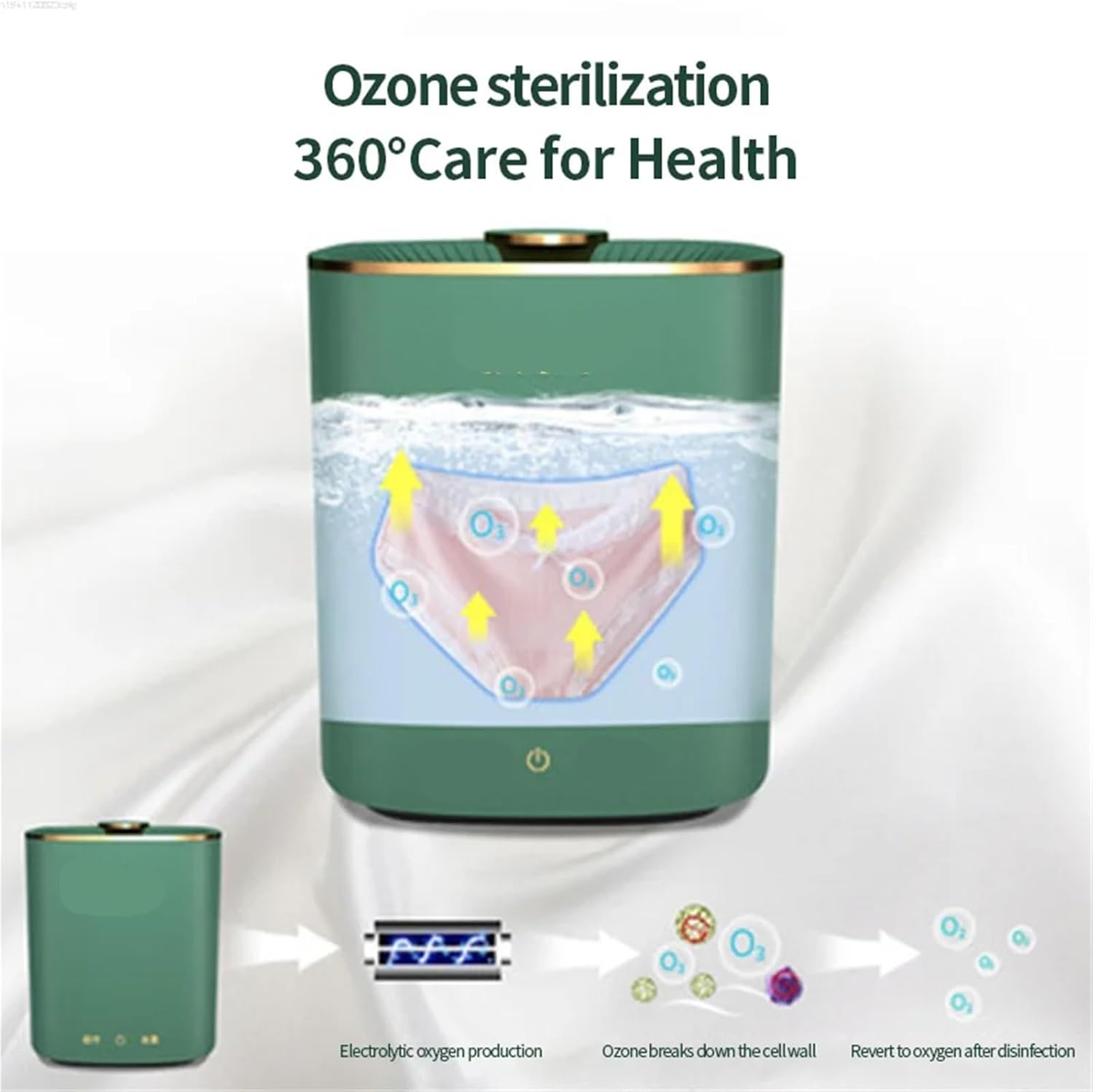 Compact Laundry. Portable MIni Washing Machine 2.5L Capacity Small Underwear Sock Cleaning One-key Start Mini Washer For Home Travel .Portable