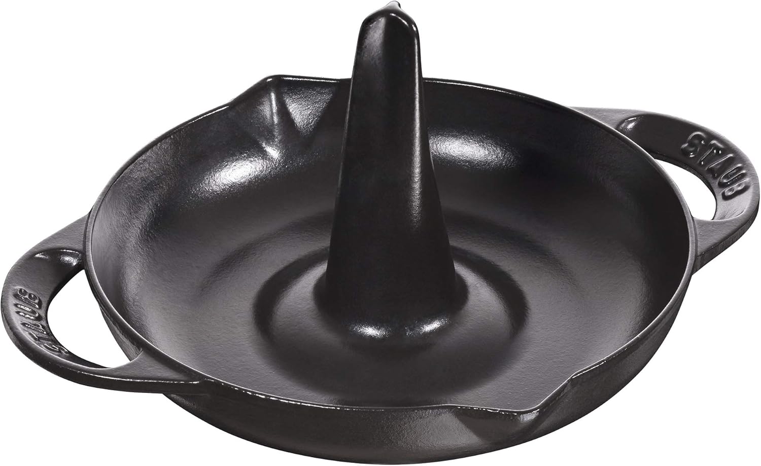 Staub Cast Iron 9.5-inch Vertical Chicken Roaster - Matte Black, Made in France