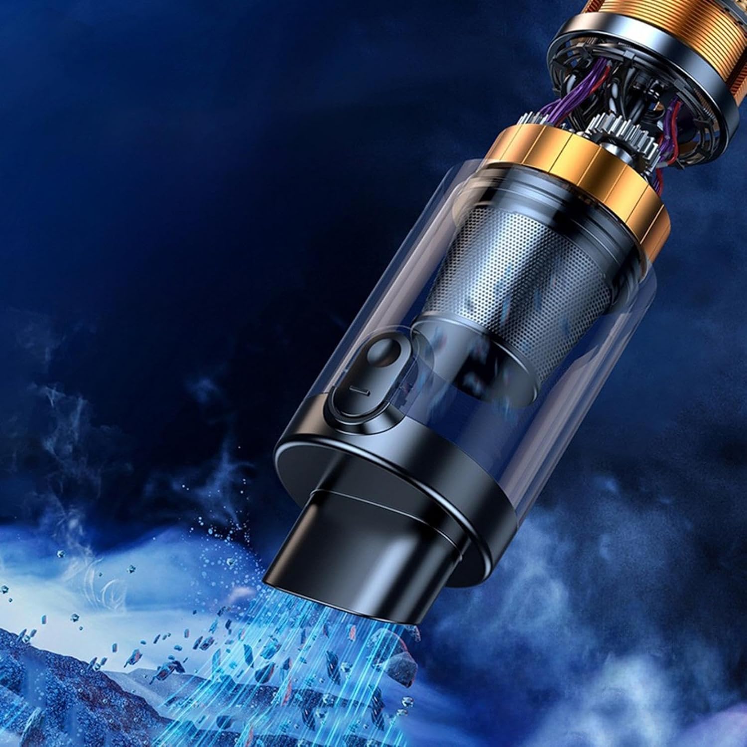 Portable Car Vacuum, Cordless Vacuum for Car, Car Vacuum Cleaner High Power, Handheld Vacuum Blow & Suction, 2 in 1 Low Noise Rechargeable Car Vacuums,14000PA (Black)