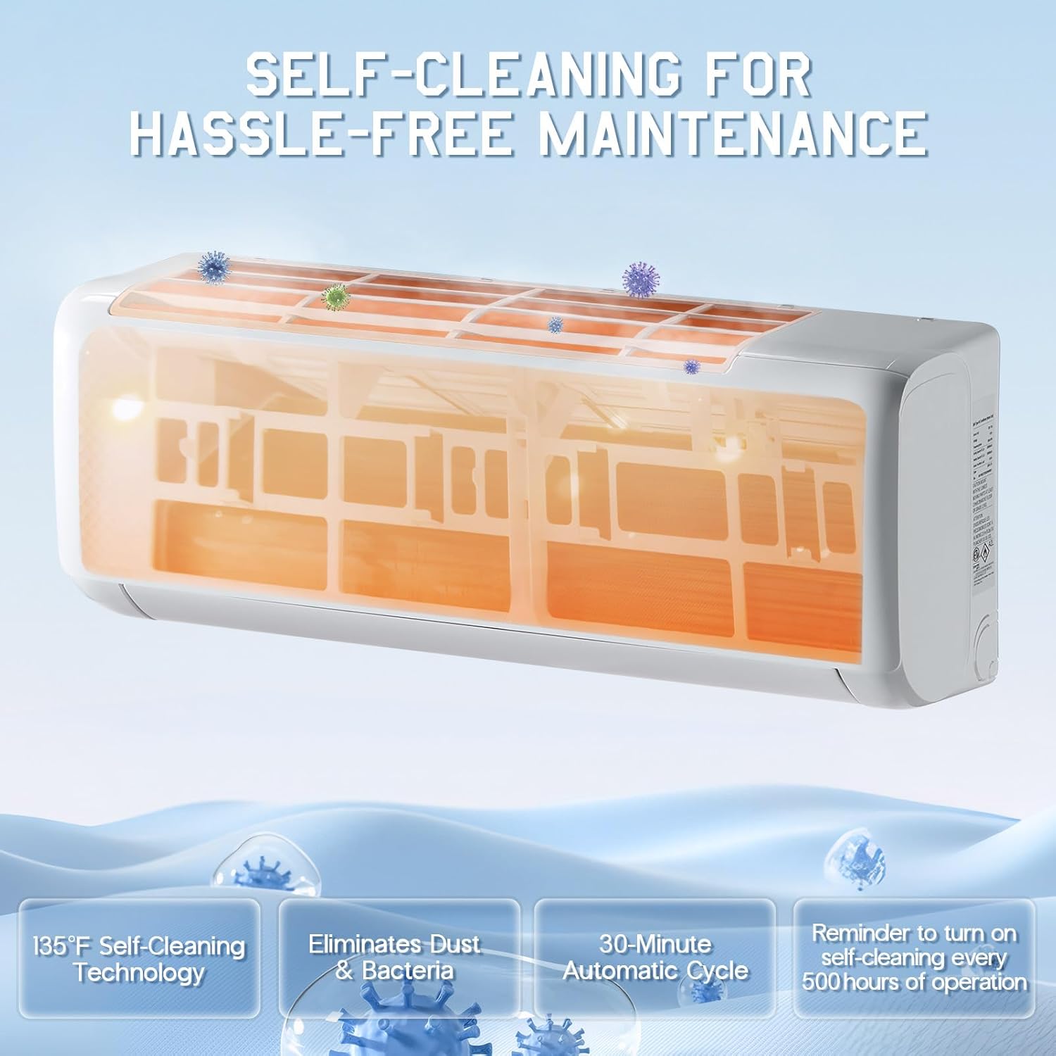 Albott Mini Split Air Conditioner Heat Pump, 24000 BTU Inverter AC, Cools up to 1500 Sq. Ft, Energy-Efficient with Self-Cleaning, SEER2 19, 220V, Ideal for Home, Office, Bedroom