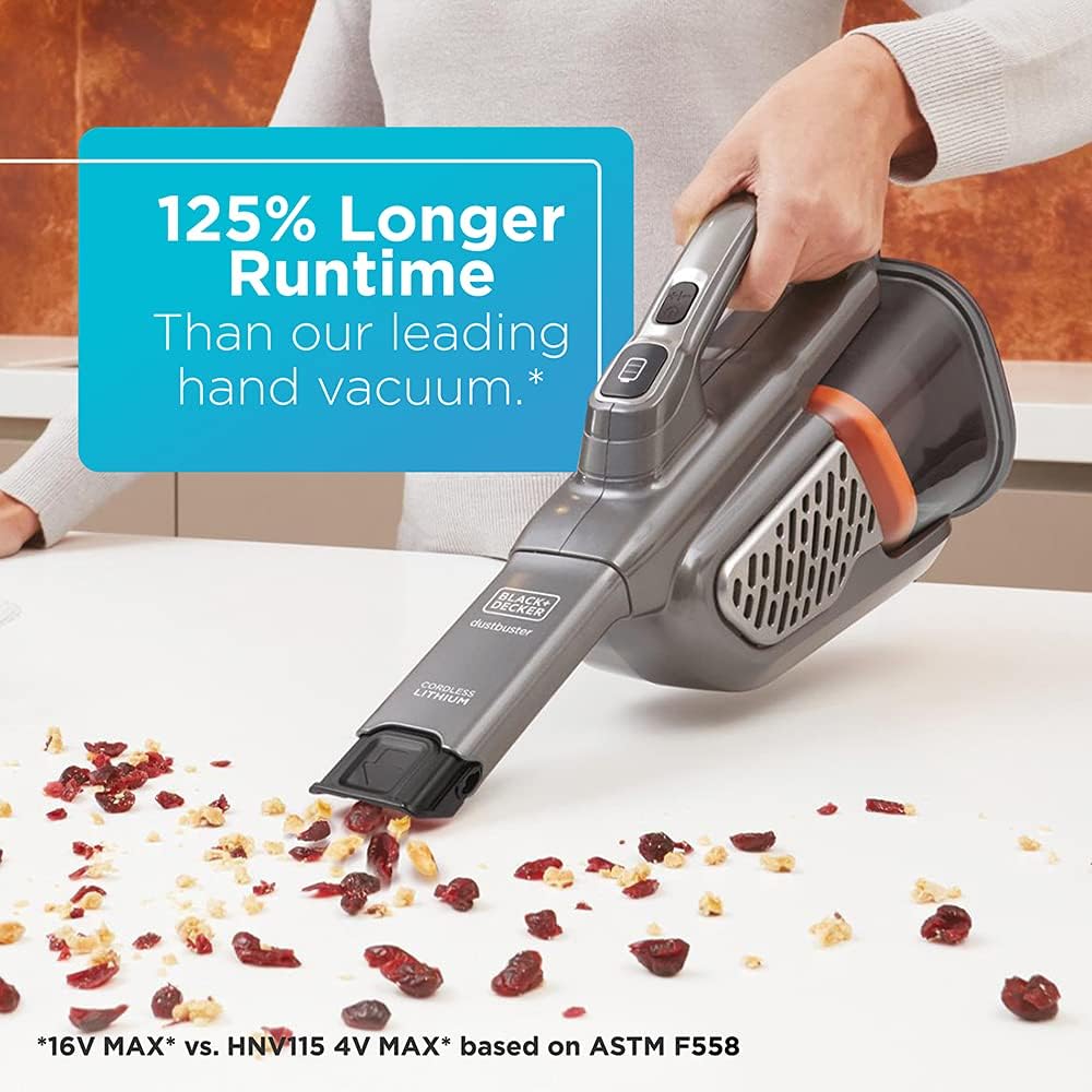 BLACK+DECKER 16V MAX* DUSTBUSTER AdvancedClean+ Hand Vacuum (HHVK415B01)