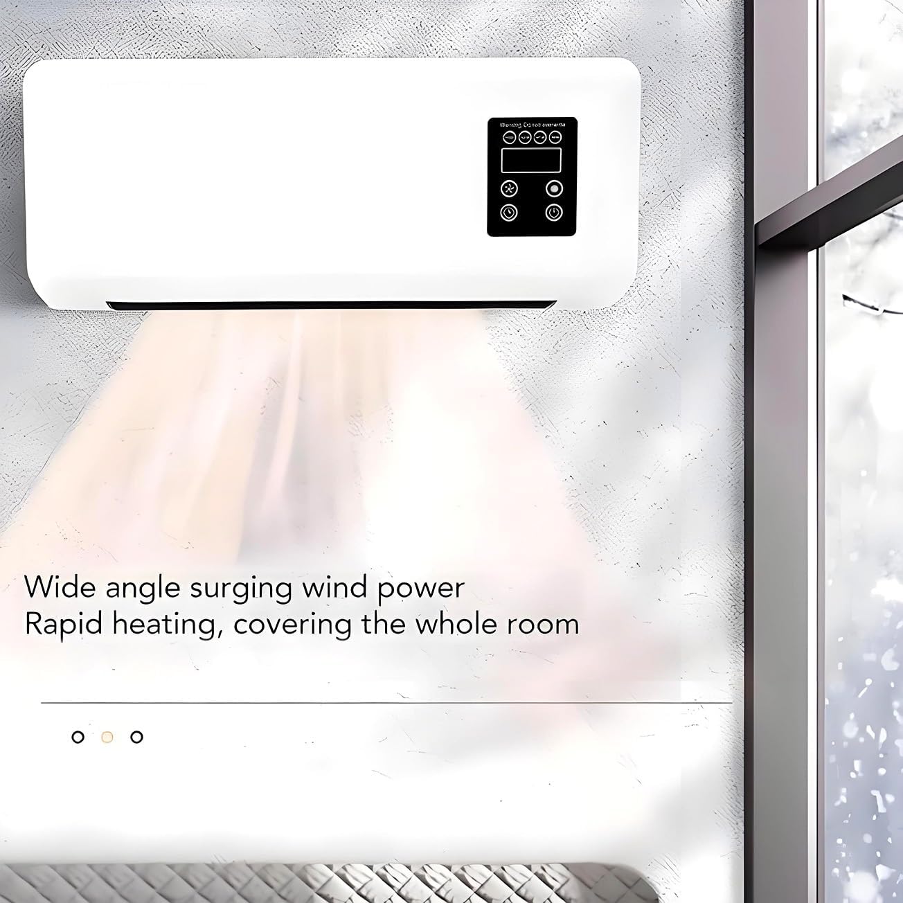 Ductless Air Conditioner Portable Wall Mounted Heater 3 In 1 Mini Window Aire Acondicionado RV Ac Units Air Conditioners for Home Kitchen Living Room Bedroom