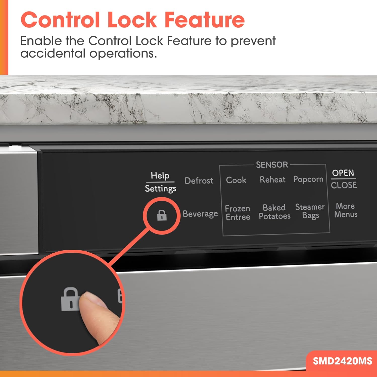 Sharp SMD2420MS 24-Inch Built-In Microwave Drawer Oven, 1.2 Cu. Ft, Stainless Steel, Touch Control Panel, Sensor Cook Technology, Under-Counter Installation