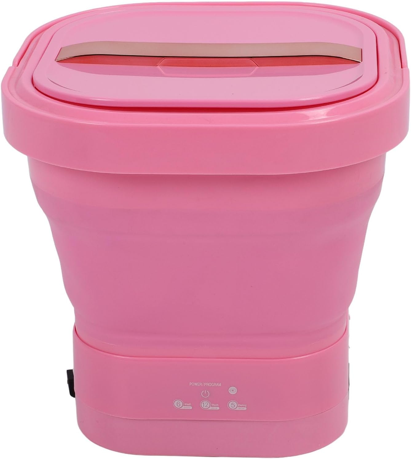 Yosoo Portable Folding Washing Machine, Foldable Washer Dryer for Travel Camping Apartment, Mini Underwear Washing Machine (Pink)