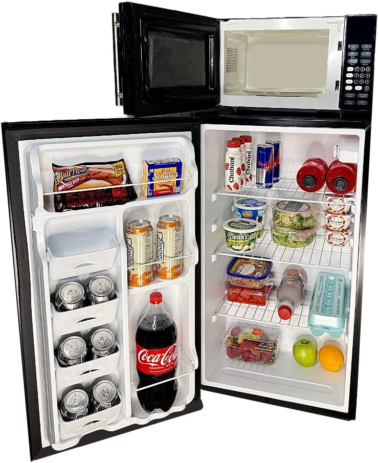 3.3 Basic Combination Refrigerator and Microwave Bundle, 3.3 cu. ft. Fridge, 0.7 cu. ft. Microwave, Dimensions when stacked - 44.25