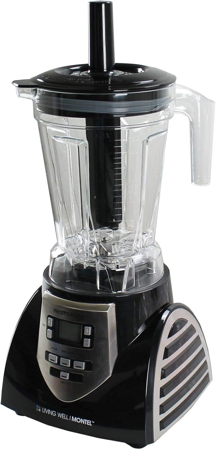 JLA-8 Professional Countertop Blender, Emulsifier 1200-Watt with 60-oz BPA Free Jar Stainless Steel Blades for Frozen Drinks, Smoothies, Sauces & More, Black