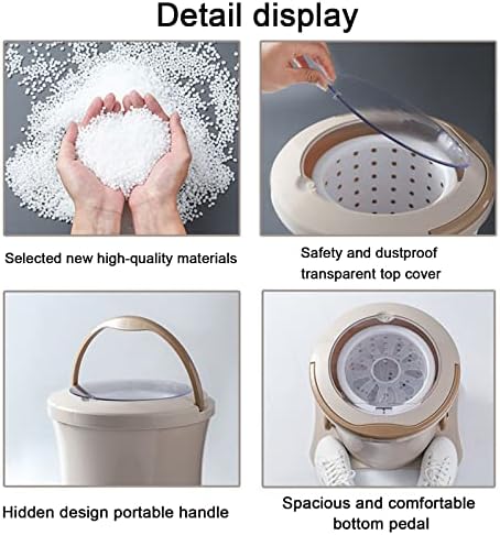 Portable Manual Dryer - Mini Hand Crank Washing Machine & Dehydrator for Camping,Electric Laundry Solution for Delicates (Apricot)