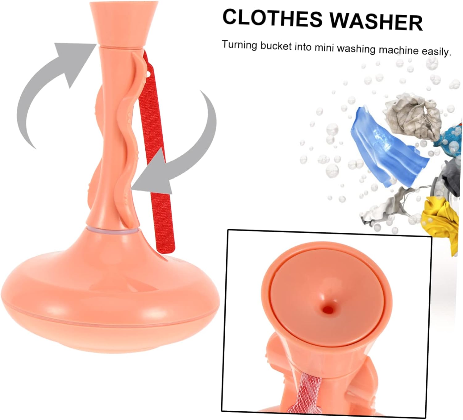 Veemoon 360degree Portable Turbine Washer High-efficiency Laundry Tool for Travel Compact for Clothes Deep Cleaning Washing Supplies for Rvs and