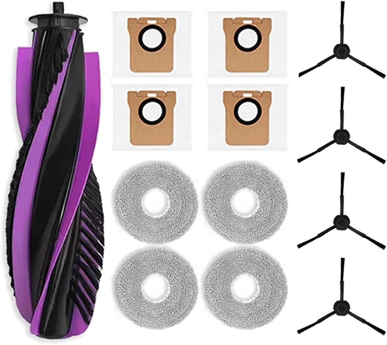 Accessory Kit for P20 PRO Vacuum Cleaner, Main Side Brush Hepa Filter Mop Cloth Dust Bag Replacement Parts(13PCS Set A)