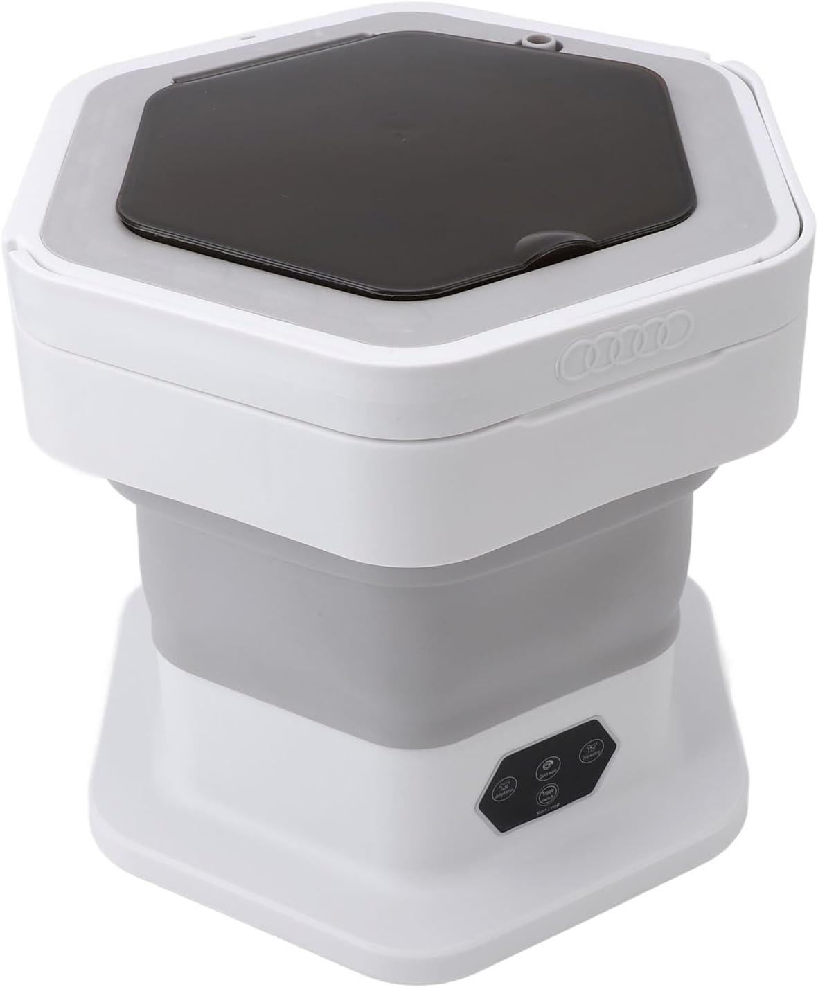 Portable Washing Machine Miniature Washer Spin Dryer Laundry Washer for Underwear Baby Clothes (Grey)