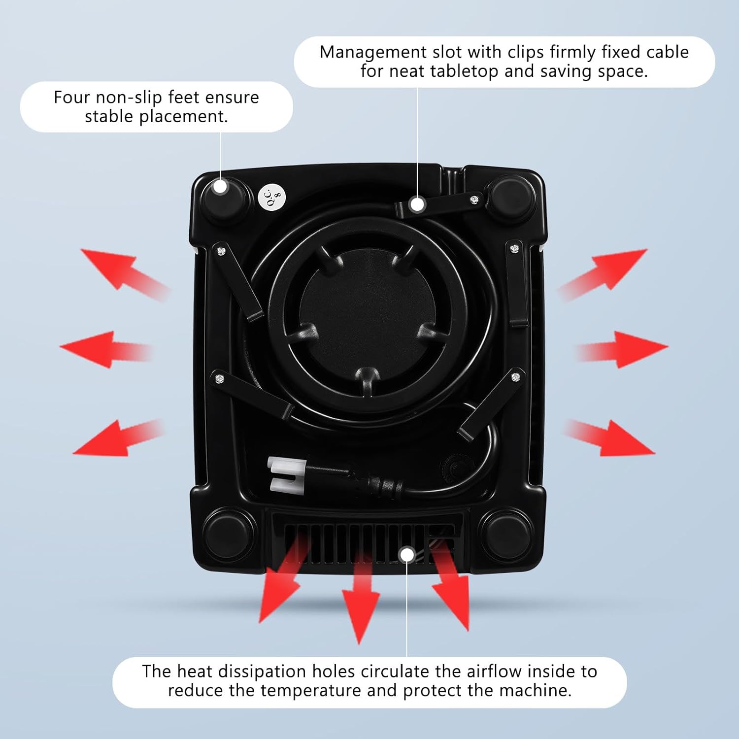 Smoothie Blender, 2200W Electric Blender with 6-edge 402 Stainless Steel Blade, 68oz BPA Free Jar, Small Smoothie Blender with Low Noise 80DB, for Milkshakes Smoothies Sauces Fresh Juices