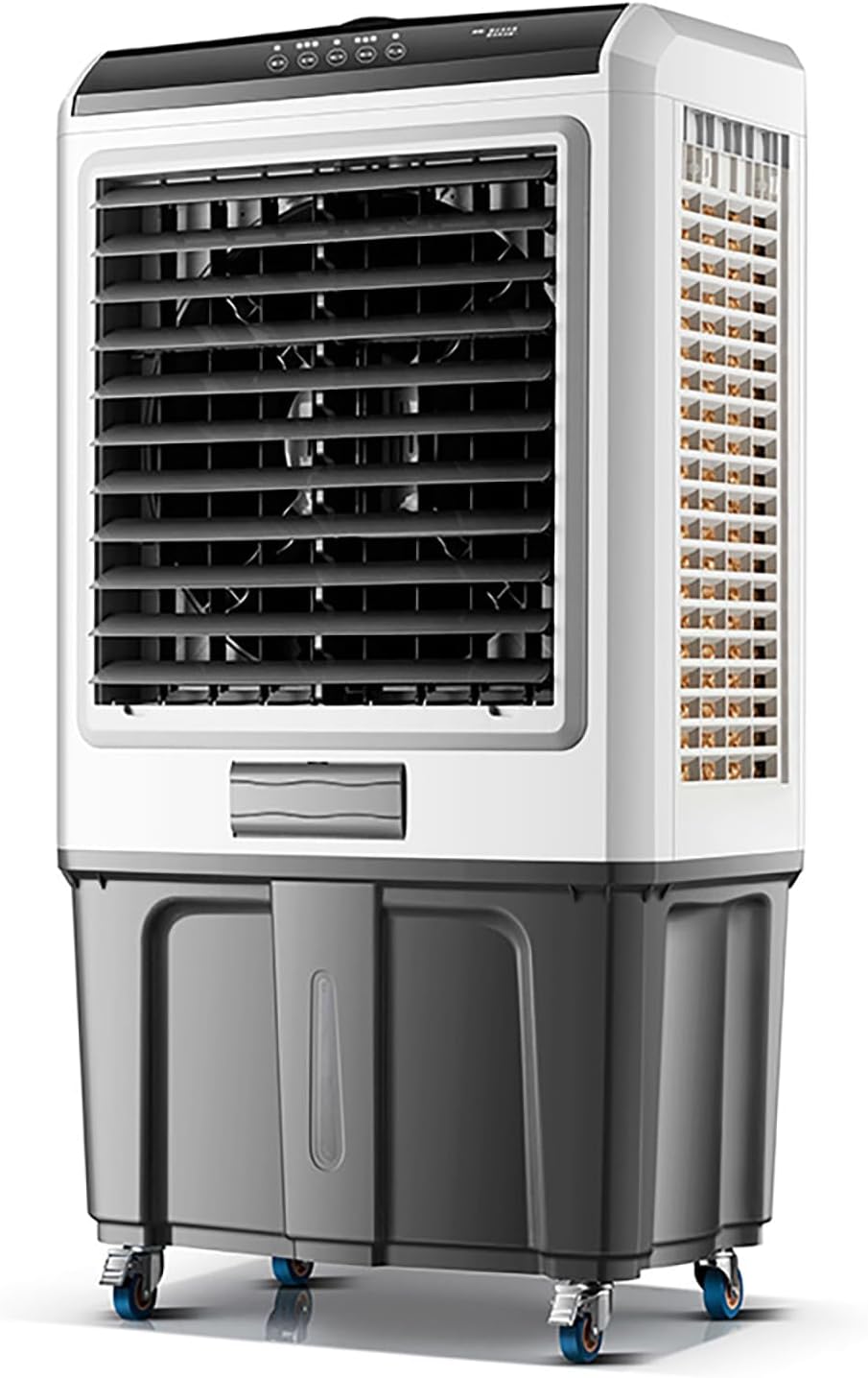 Portable Air Conditioners Portable Evaporative Ai Industrial air Cooler Large Capacity Water Tank 3 Wind Speed Adjustment 120° Free Swing Quiet Operation Gray 20.0in*15.7in*55.1in