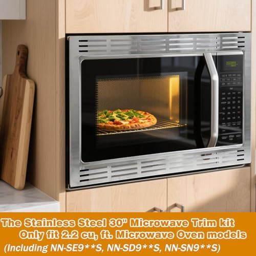 30-inch Trim Kit for 2.2 cu ft Microwave Ovens - NN-TK932SS Compatible with Panasonic, 30 inch, Stainless Steel