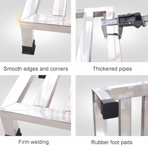 Heavy Duty Stainless Steel Appliance Riser - Elevate Washer & Fridge, Prevent Floor Damage, Enhance Stability, Durable Shelf for Home & Laundry Room